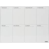 DESQ Wochenplaner Magnetisch Wandmontage 6 (B) x 4,5 (H) cm Metall Weiß