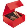 RAJA Geschenkbox Karton, Glanzlackpapier Rot 225 x 105 x 225 mm 10 Stück