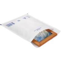 RAJA Luftpolstertasche Kraftpapier, PE (Polyethylen) Folie Weiß Ohne Fenster 210 (B) x 150 (H) mm Abziehstreifen 75 g/m² 100 Stück