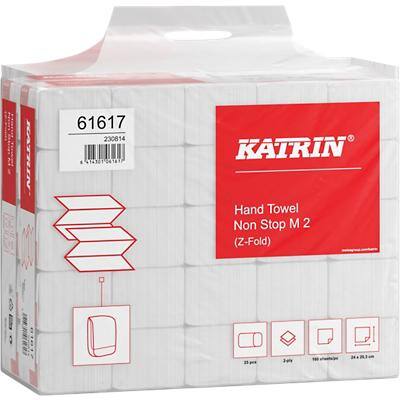 Katrin Classic Handtuch Z-Falz Weiß 2-lagig 61617 Packung von 25 x 160 Blatt