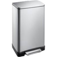 EKO Edelstahl Treteimer 30 L 36 (B) x 32 (T) x 62,6 (H) cm Silber