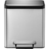 EKO Edelstahl Treteimer 30 L 40,4 (B) x 32,1 (T) x 49,2 (H) cm Silber
