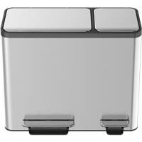 EKO Edelstahl Treteimer 45 L 60,5 (B) x 32,1 (T) x 49,2 (H) cm Silber
