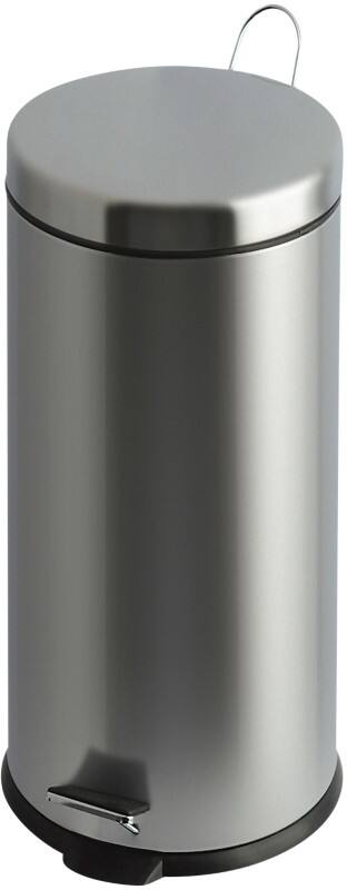 V-PART Edelstahl Treteimer 30 L 33 (B) x 30 (T) x 64 (H) cm Silber