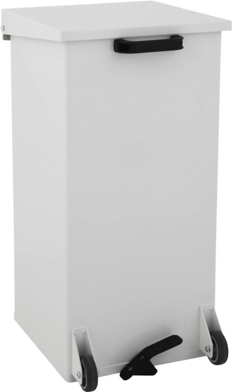 DutchDesign Treteimer Pulverbeschichtetes Aluminium 110 L 39 (B) x 39 (T) x 80 (H) cm Weiß