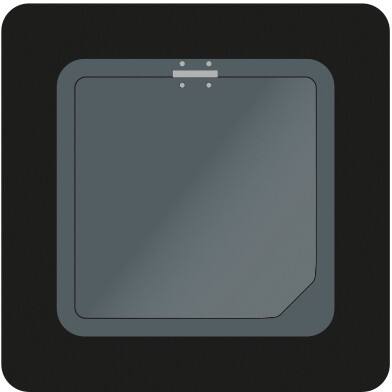 Brickbin Papierkorb Recyceltes HDPE 65 L 35 (B) x 35 (T) x 70 (H) cm Schwarz