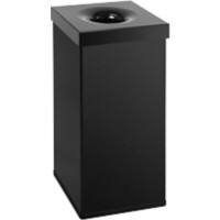 DutchDesign Papierkorb Pulverbeschichtetes Aluminium 110 L 37 (B) x 37 (T) x 76,5 (H) cm Schwarz