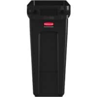 Rubbermaid Papierkorb Polyethylen 60 L 27,9 (B) x 55,8 (T) x 63,5 (H) cm Schwarz