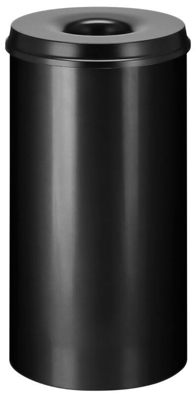 V-PART Papierkorb Stahl 50 L 63 cm (H) Schwarz