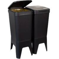 bonton Papierkorb Recyceltes Polypropylen 40 L 30 (B) x 41 (T) x 76 (H) cm Grau bonton