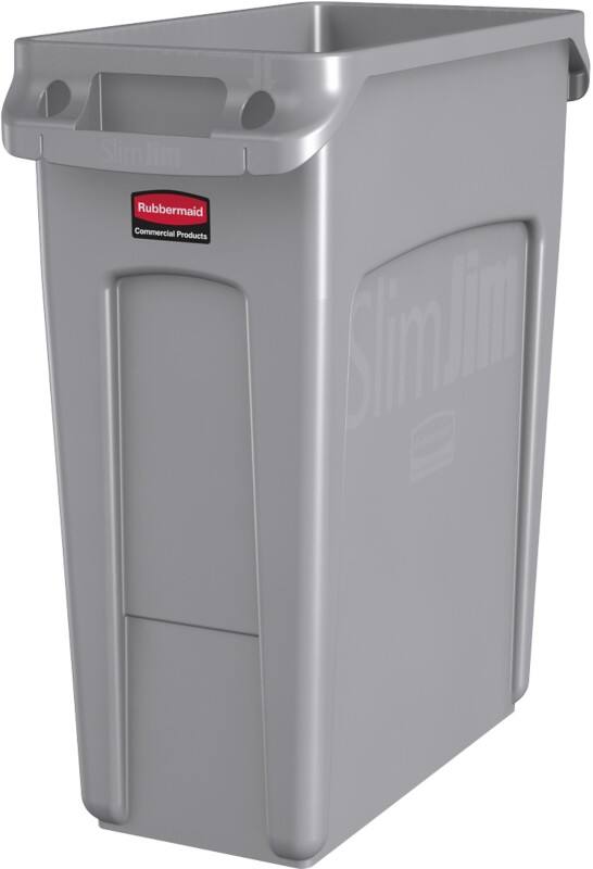 Rubbermaid Papierkorb Polyethylen 60 L 27,9 (B) x 55,8 (T) x 63,5 (H) cm Grau