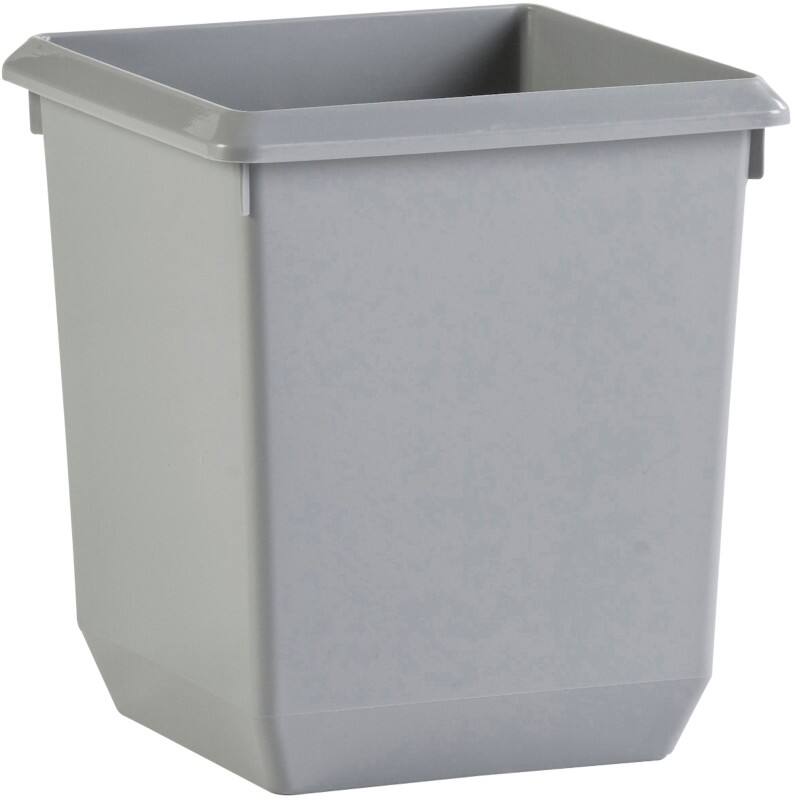 V-PART Papierkorb Polypropylen 21 L 28 (B) x 28 (T) x 31 (H) cm Grau