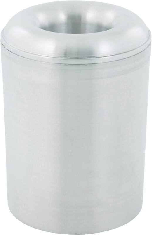 V-PART Papierkorb Aluminium 20 L 34,2 cm (H) Silber