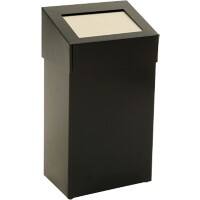DutchDesign Papierkorb Pulverbeschichtetes Aluminium 18 L 27,7 (B) x 17 (T) x 50 (H) cm Schwarz