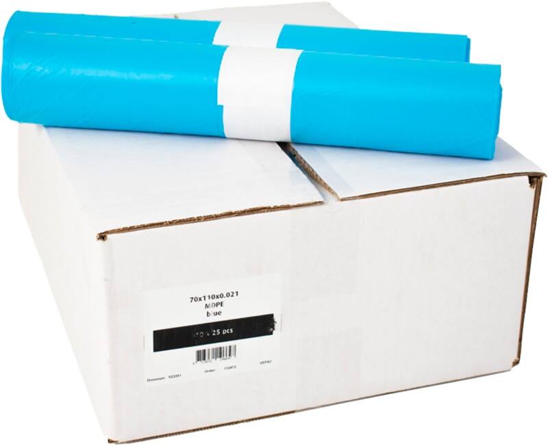 Mittlere Belastung Müllsack 120 L  Blau MDPE (Polyethylen mittlerer Dichte) 0.021 mm 10 Stück