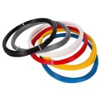 velleman Filament PLA (Polymilchsäure) 1.75 mm Schwarz, Weiß, Rot, Silber, Gelb, Hellblau PLA175SET6