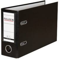 Falken Ordner A5 75 mm Schwarz 11285715 Pappkarton, PP (Polypropylen) Querformat