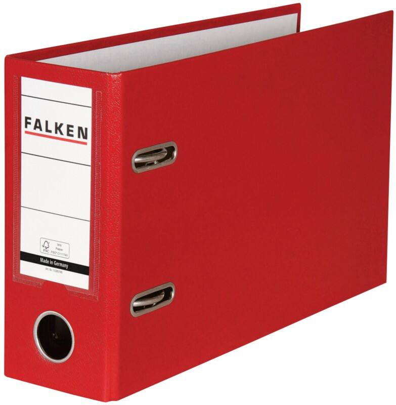 Falken Ordner Breit A5 80 mm Rot 11285749000F Kunststoff Querformat