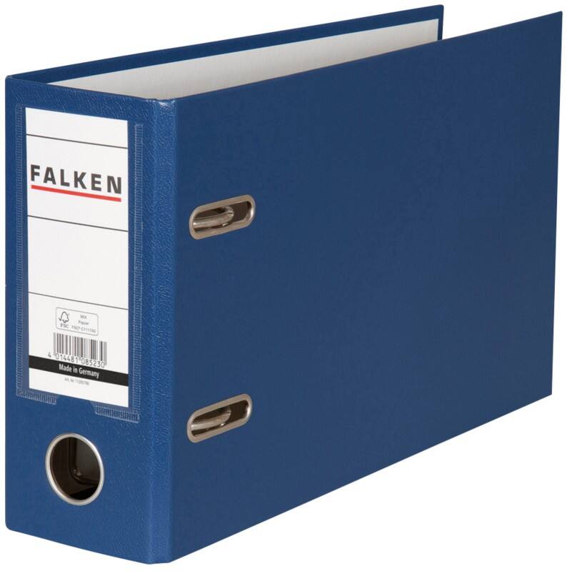 Falken Ordner Breit A5 75 mm Blau 11285780 Kunststoff Querformat