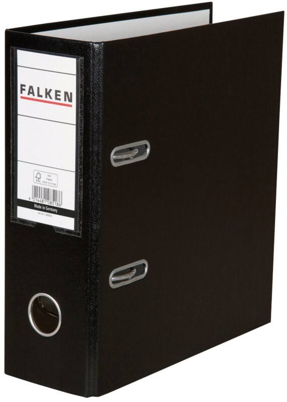 Falken Breit Ordner A5 80 mm Schwarz 11285616 Kunststoff Hochformat