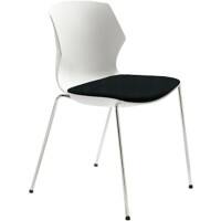 mayer sitzmöbel Stapelstuhl Stoff Schwarz 2511 510 x 530 x 805 mm 2 Stück