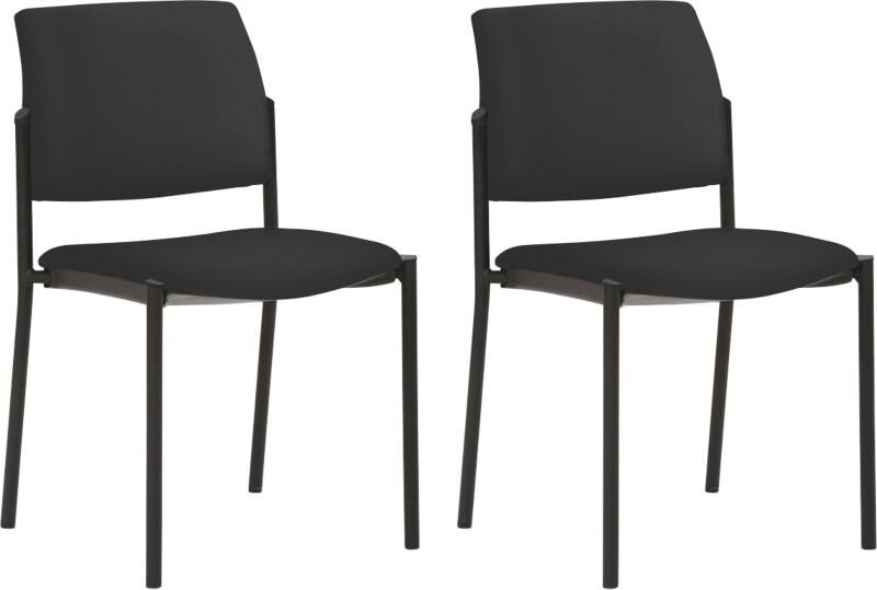 mayer sitzmöbel Stapelstuhl Stoff Ohne Armlehnen Schwarz 2518 490 x 560 x 830 mm 2 Stück