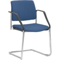 mayer sitzmöbel Stapelstuhl Stoff Fixierte Armlehnen Blau 2518 590 x 560 x 830 mm 2 Stück