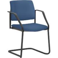 mayer sitzmöbel Stapelstuhl Stoff Fixierte Armlehnen Blau 2518 590 x 560 x 830 mm 2 Stück
