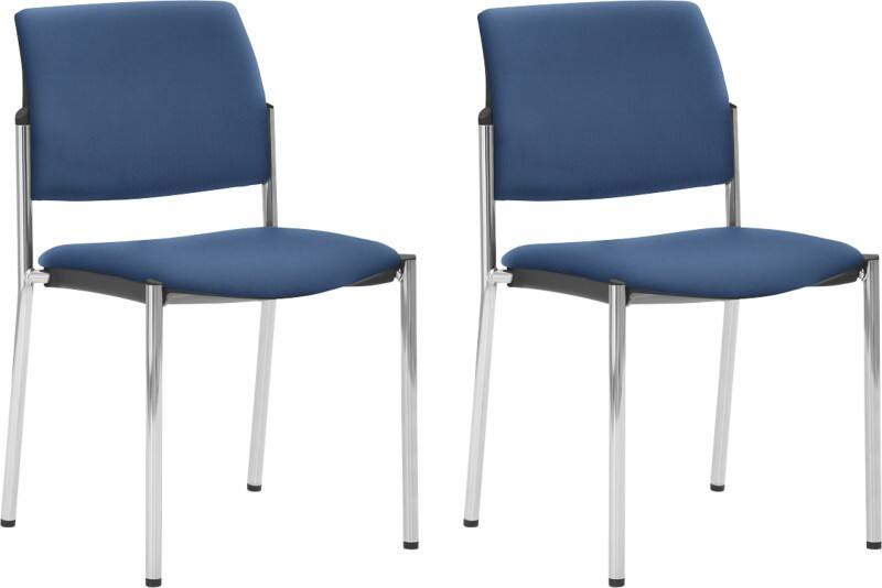 mayer sitzmöbel Stapelstuhl 2518_V1 Stoff Ohne Armlehnen Blau 2518 490 x 560 x 830 mm 2 Stück