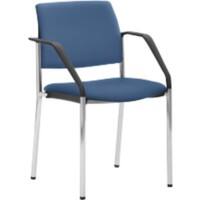 mayer sitzmöbel Stapelstuhl Stoff Fixierte Armlehnen Blau 2518 590 x 560 x 830 mm 2 Stück