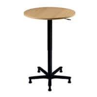 Hammerbacher Säulentisch Buche, Schwarz 800 x 1.140 x 720 - 1.140 mm