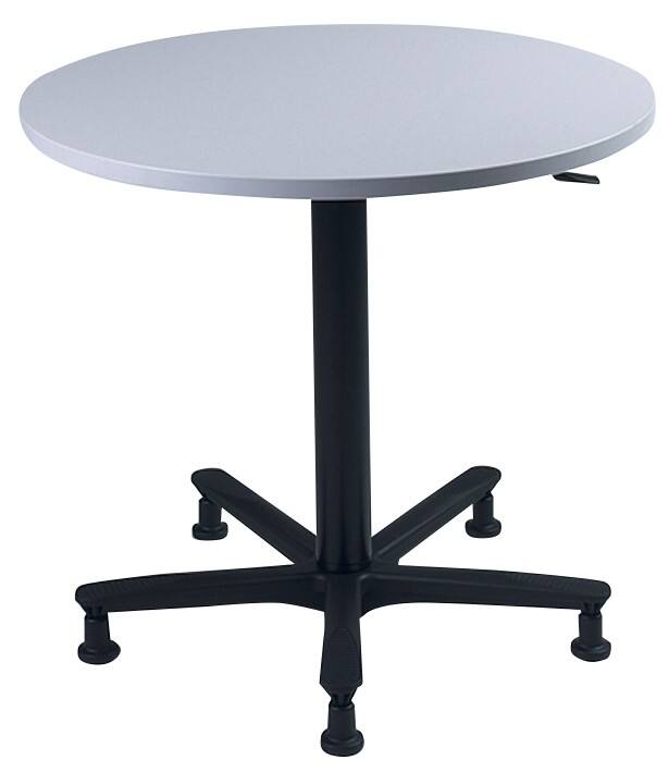 Hammerbacher Säulentisch Lichtgrau 800 x 720 mm