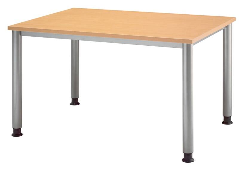 Hammerbacher B-Serie VHS Höhenverstellbar Schreibtisch Buche 4 Metallfüße 1.200 (B) x 800 (T) x 810 (H) mm Spanplatte, Stahl