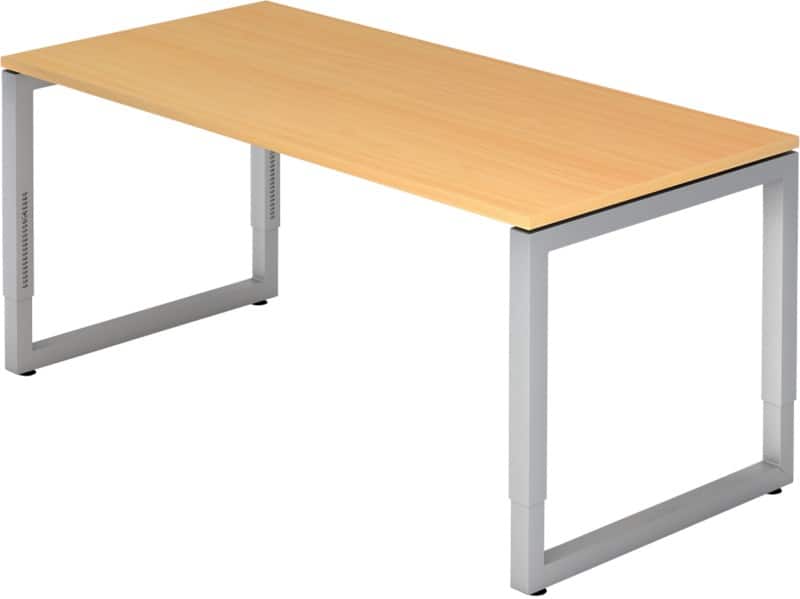 Hammerbacher VRS Schreibtisch Buche Wange 1.600 (B) x 800 (T) x 850 (H) mm Spanplatte, Stahl