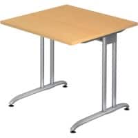 Hammerbacher Schreibtisch Buche 800 x 800 x 720 mm mit Aufbauservice