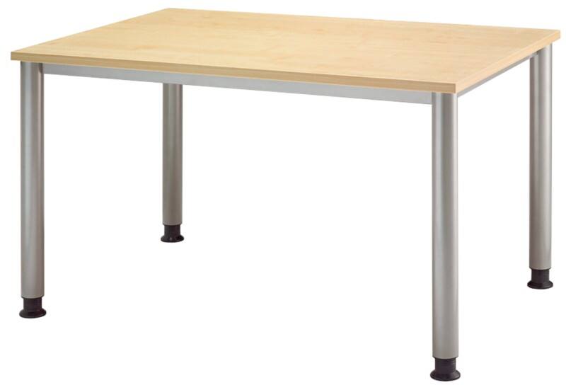Hammerbacher VHS Höhenverstellbar Schreibtisch Ahorn 4 Metallfüße 1.200 (B) x 800 (T) x 810 (H) mm Spanplatte, Stahl