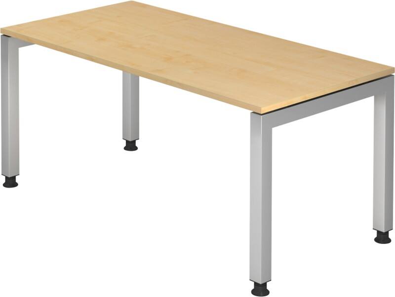 Hammerbacher VJS Höhenverstellbar Schreibtisch Ahorn 4 Metallfüße 1.600 (B) x 800 (T) x 760 (H) mm Spanplatte, Stahl
