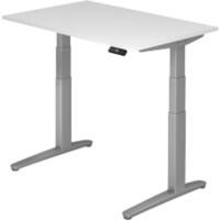 Hammerbacher Sitz-Stehschreibtisch Elektisch XBHM Rechteckig Weiß 1.200 x 800 x 720 x 65 - 130 mm