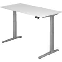 Hammerbacher Sitz-Stehschreibtisch Elektisch XBHM Rechteckig Weiß 1.600 x 800 x 720 x 65 - 130 mm