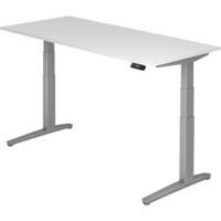 Hammerbacher Sitz-Stehschreibtisch Elektisch XBHM Rechteckig Weiß 1.800 x 800 x 720 x 65 - 130 mm