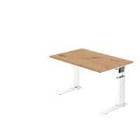Hammerbacher VUS Höhenverstellbar Schreibtisch Eiche C-Fuß 1.200 (B) x 800 (T) x 860 (H) mm Spanplatte, Stahl