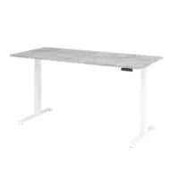 Hammerbacher VXDKB Elektrisch Höhenverstellbar Sitz-Stehschreibtisch Grau C-Fuß 1.800 (B) x 800 (T) x 1.290 (H) mm Spanplatte, Stahl