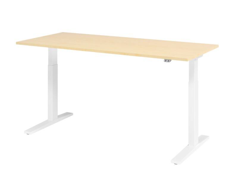 Hammerbacher VXMKA Elektrisch Höhenverstellbar Sitz-Stehschreibtisch Ahorn C-Fuß 1.800 (B) x 800 (T) x 1.200 (H) mm Spanplatte, Stahl