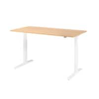 Hammerbacher VXMKA Elektrisch Höhenverstellbar Sitz-Stehschreibtisch Eiche C-Fuß 1.600 (B) x 800 (T) x 1.200 (H) mm Spanplatte, Stahl