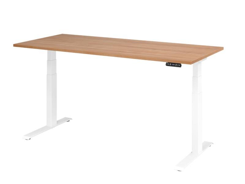Hammerbacher VXDKB Elektrisch Höhenverstellbar Sitz-Stehschreibtisch Walnuss C-Fuß 1.800 (B) x 800 (T) x 1.290 (H) mm Spanplatte, Stahl
