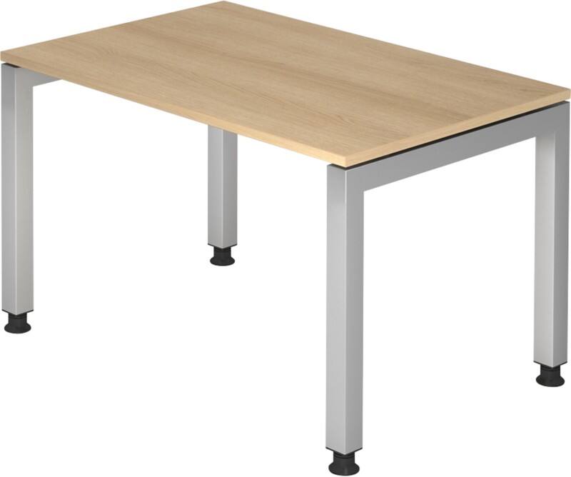 Hammerbacher VJS Höhenverstellbar Schreibtisch Eiche 4 Metallfüße 1.200 (B) x 800 (T) x 760 (H) mm Spanplatte, Stahl