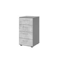 Hammerbacher Schrank V924S4/G/M/BS Graphit, Beton 40 x 42 x 74,6 cm