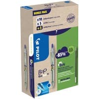 Pilot B2P Ecoball Kugelschreiber Mittel 0.4 mm Recycelt 86% mit 10 Stiften und 10 Minen