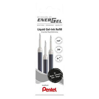 Pentel EnerGel Tintenrollermine 0,4 mm Schwarz 3 Stück