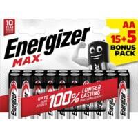 Energizer Batterien AA LR6 2550 mAh Alkali 1.5 V 20 20 Stück